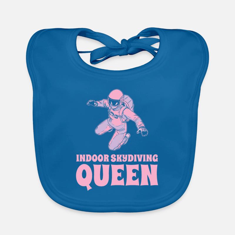 Indoor Skydiving Queen Organic Baby Bibs