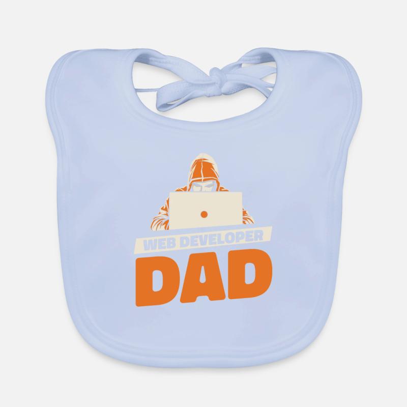 Web Entwickler Webdeveloper Vater Baby Bio-Lätzchen