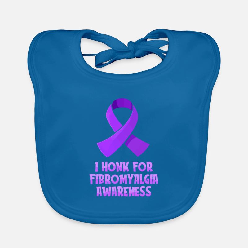 Fibromyalgie Rhumatisme Cool - Bavoir bio Bébé - bleu paon