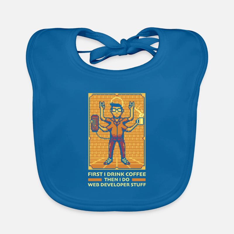 Web Entwickler Webdeveloper Kaffee Baby Bio-Lätzchen