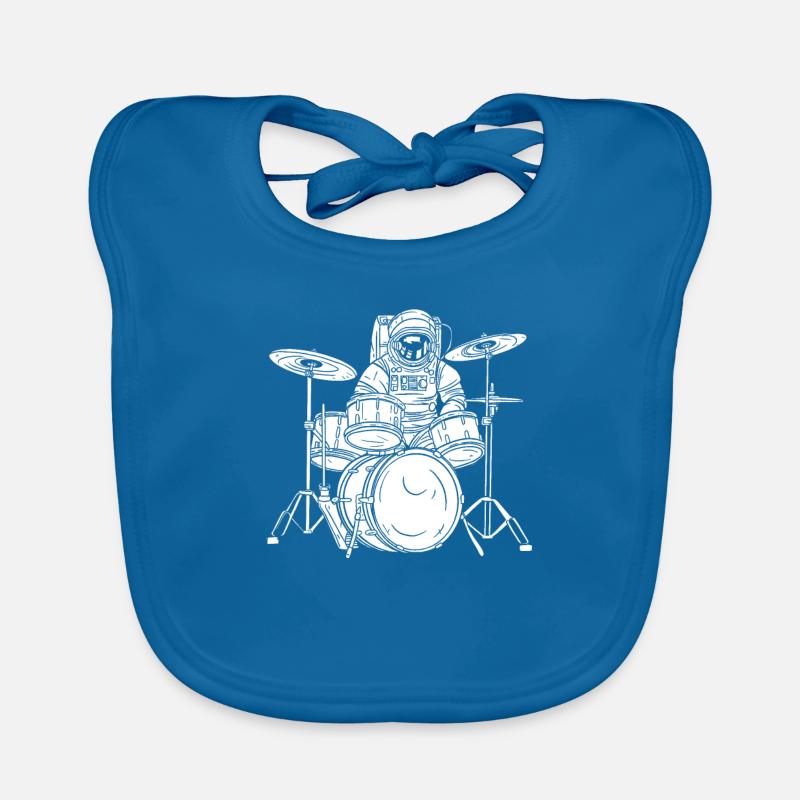 Batterie Batteur Batteur - Bavoir bio Bébé - bleu paon