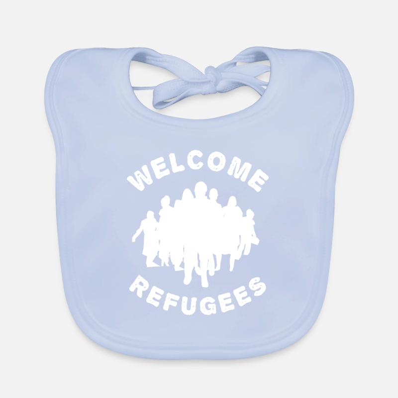 Willkommen Flüchtlinge Baby Bio-Lätzchen