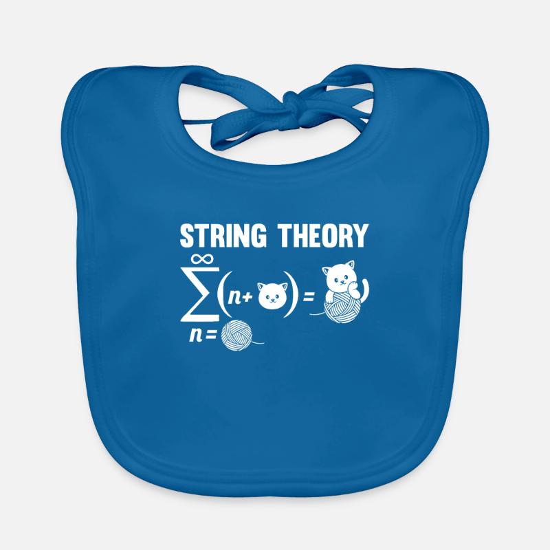 Physique Physiciens Physique quantique Théorie des cordes - Bavoir bio Bébé - bleu paon