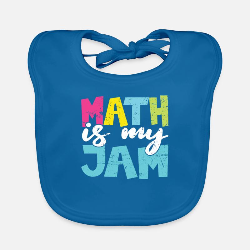 Professeur de mathématiques Professeur de mathématiques Funny Math Is My Jam Bavoir bio Bébé