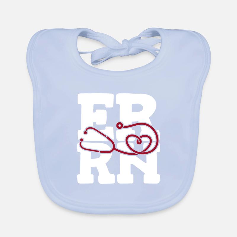 Krankenschwester Herz Notfall Krankenschwester Baby Bio-Lätzchen