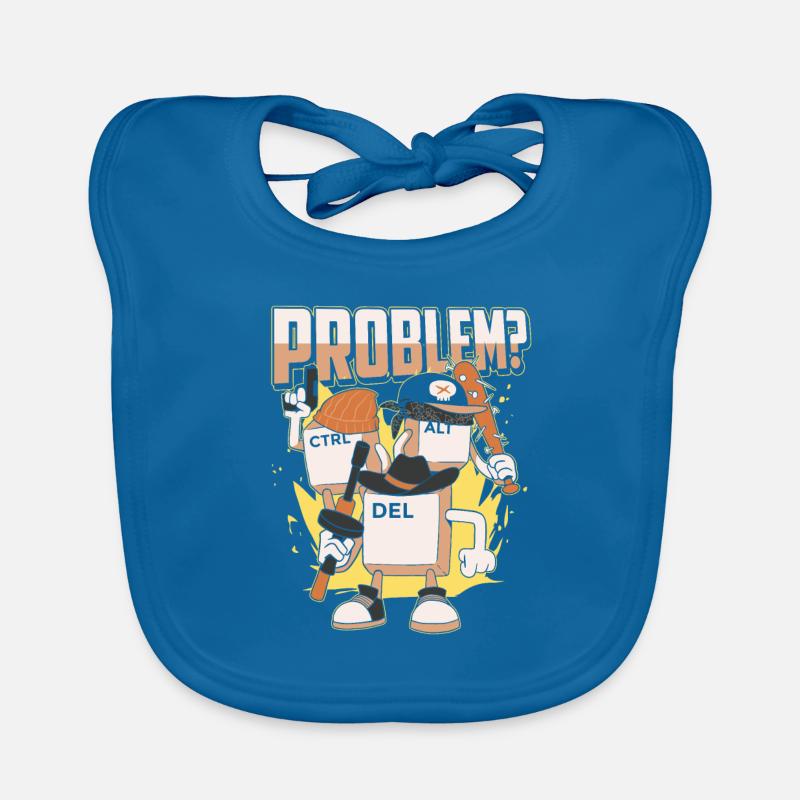 Développeur, Codeur, Programmeur, Cool - Bavoir bio Bébé - bleu paon