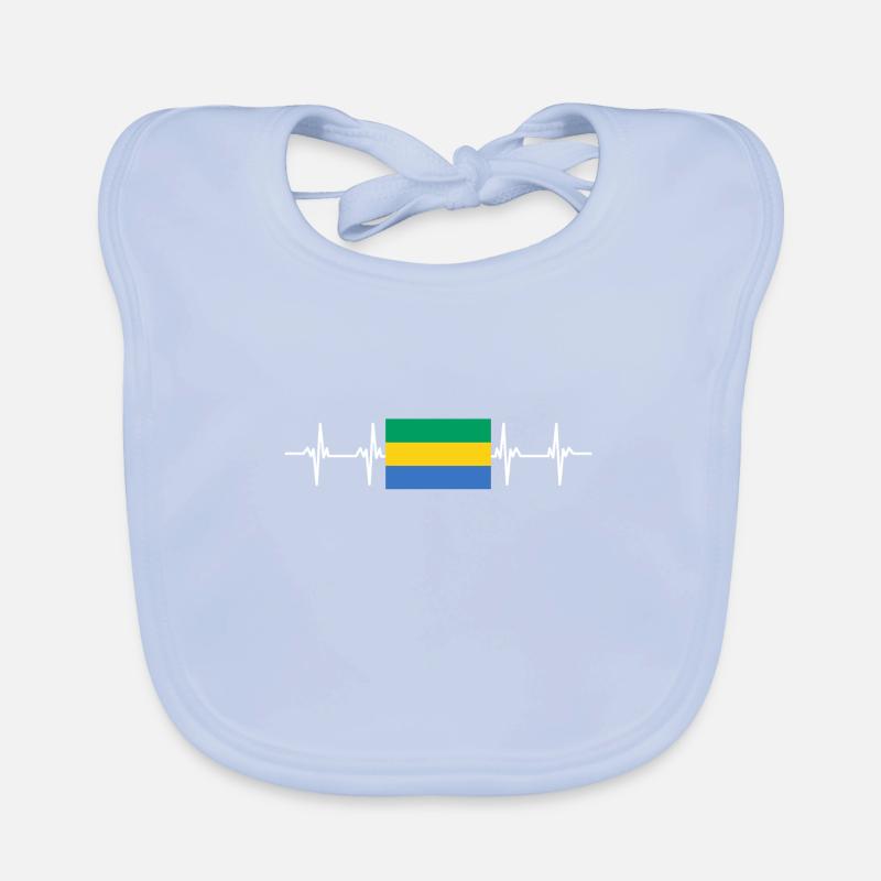 Drapeau africain - Gabon Bavoir bio Bébé