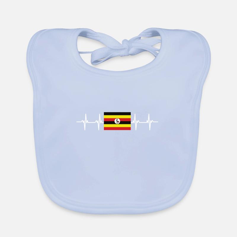 Drapeau africain - Ouganda Bavoir bio Bébé