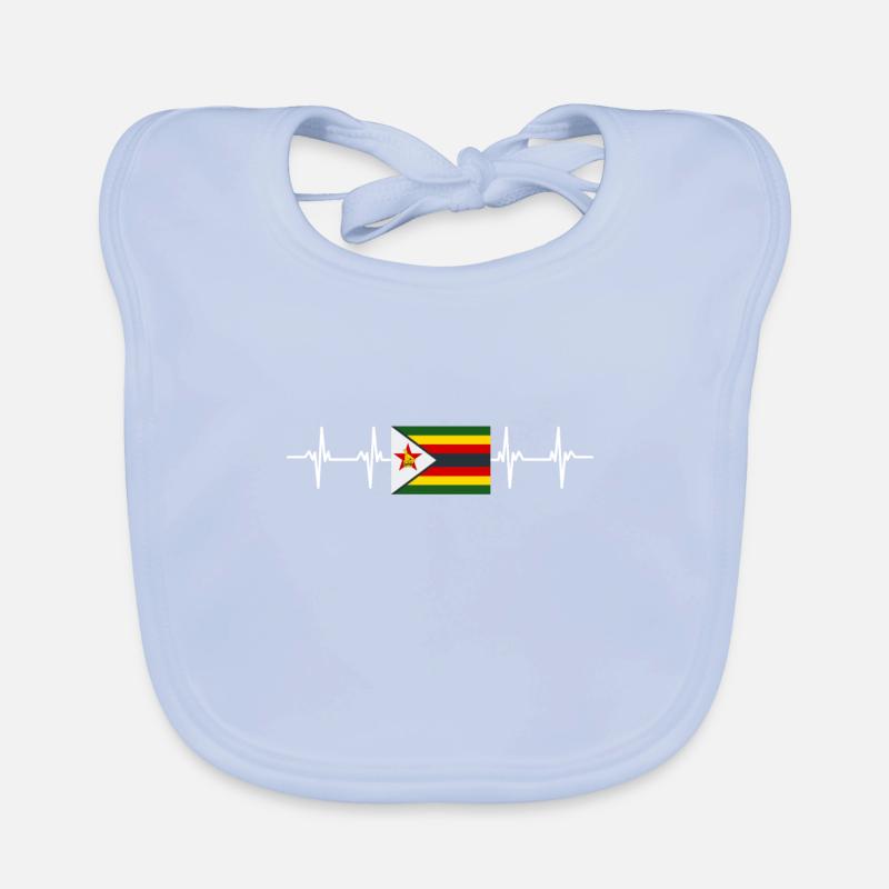 Drapeau africain - Zimbabwe Bavoir bio Bébé