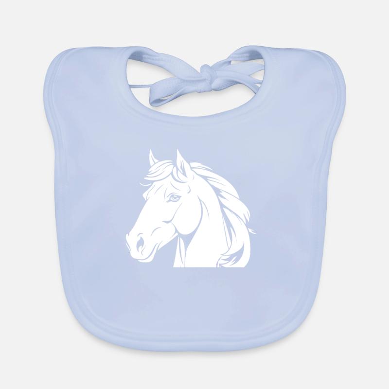Pferd Reitsport Kopf Baby Bio-Lätzchen