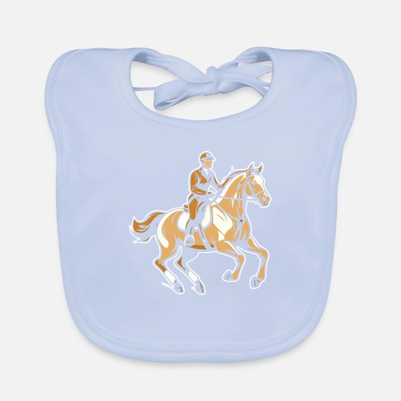 Pferd Reitsport Baby Bio-Lätzchen