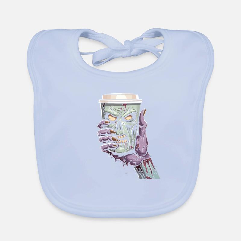 Kaffee Cafe Halloween Zombie Hand Baby Bio-Lätzchen