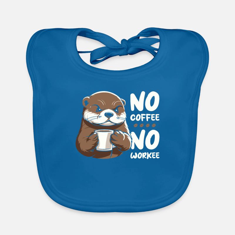 Kaffee Cafe Otter Pas de café Pas de Workee Bavoir bio Bébé