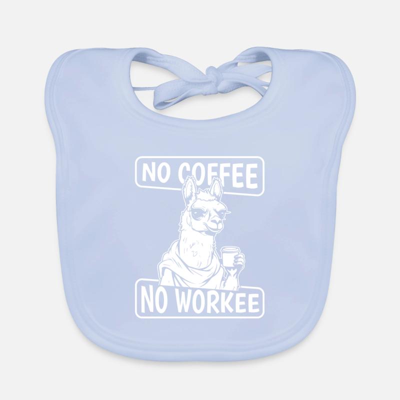 Kaffee Cafe Lama Pas De Café Pas de Workee Bavoir bio Bébé