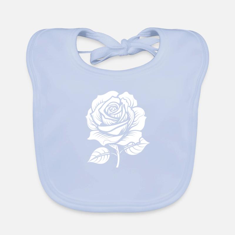 Red Rose Goth Cool Organic Baby Bibs