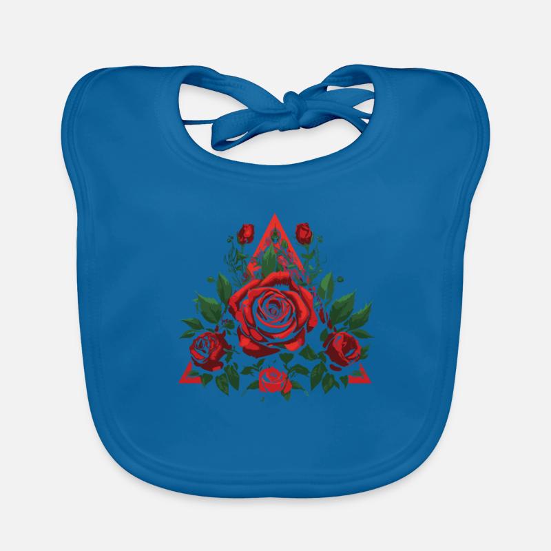 Red Rose Goth Organic Baby Bibs