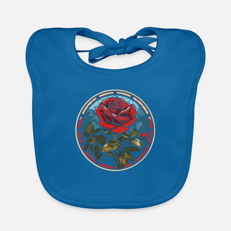 Red Rose Goth Organic Baby Bibs