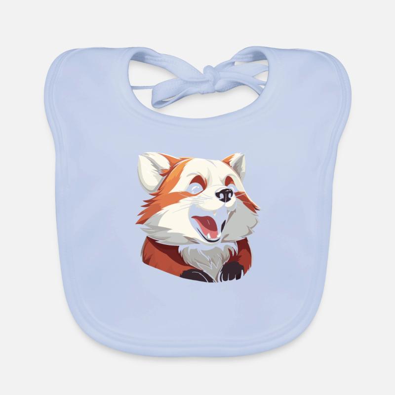 Roter Panda Lächelnd Baby Bio-Lätzchen