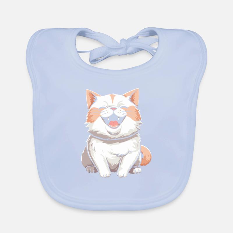 Chat souriant Bavoir bio Bébé