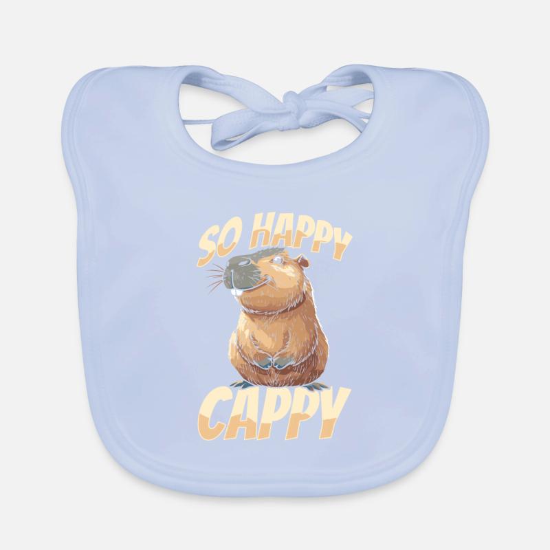 Capybara Capybara Funny Organic Baby Bibs
