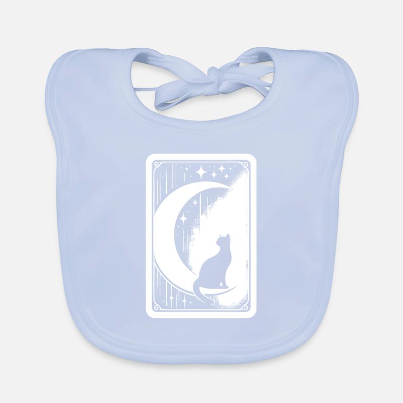 Mond Tarot Katze Chat de lune Bavoir bio Bébé
