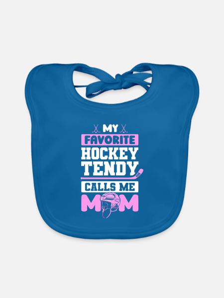 Eishockey Torwart - Baby Bio-Lätzchen - Pfauenblau