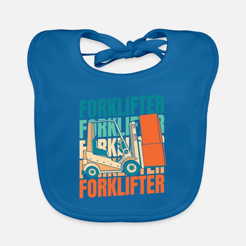 Forklift Forklift Driver Organic Baby Bibs