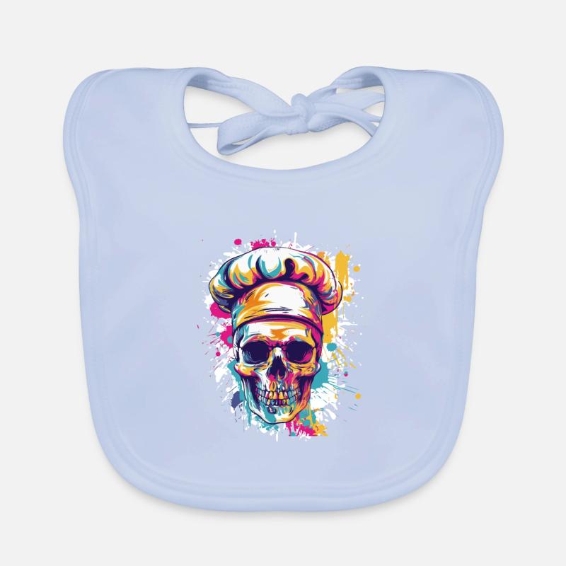 Chef Chef Skull Organic Baby Bibs