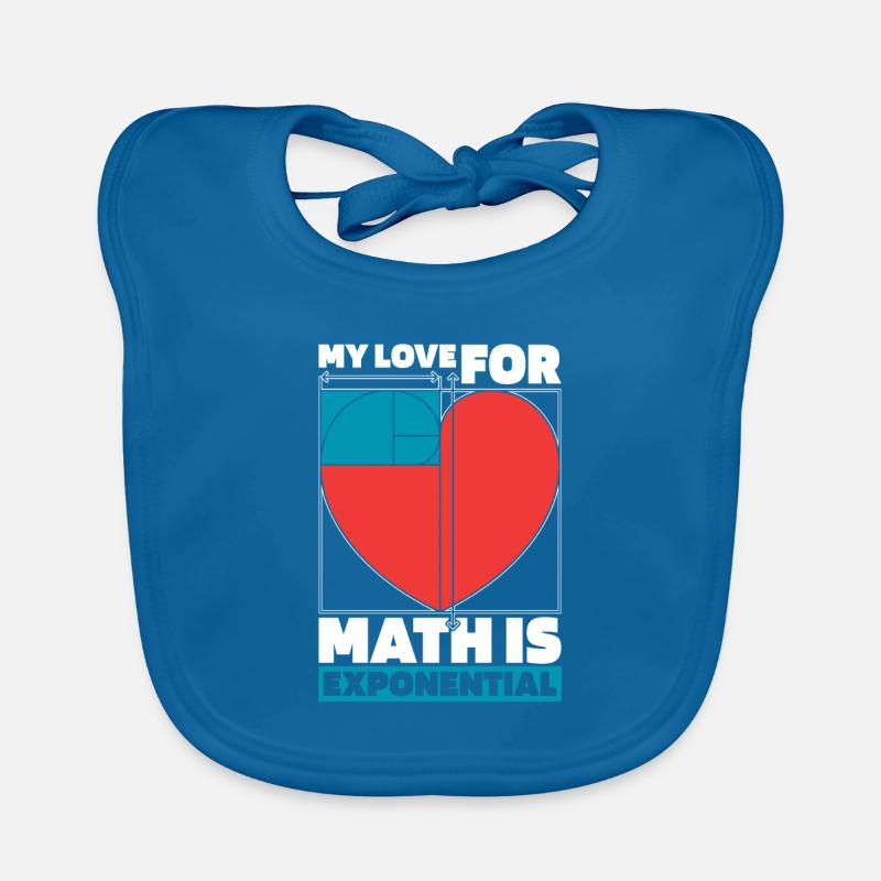Mathe Mathematik Lustig Math Funny Pun - Baby Bio-Lätzchen - Pfauenblau