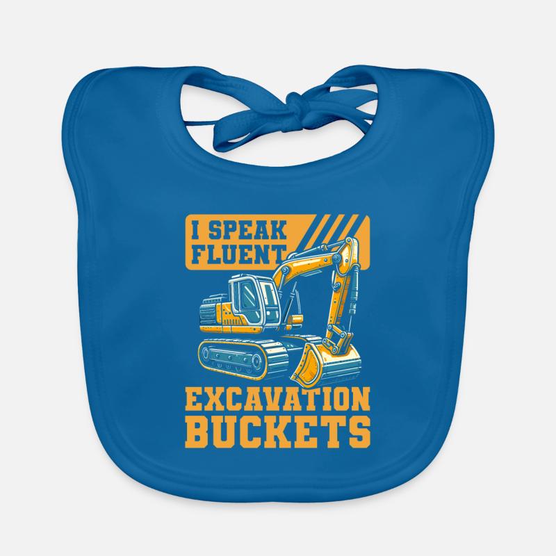 Excavator Operator Organic Baby Bibs