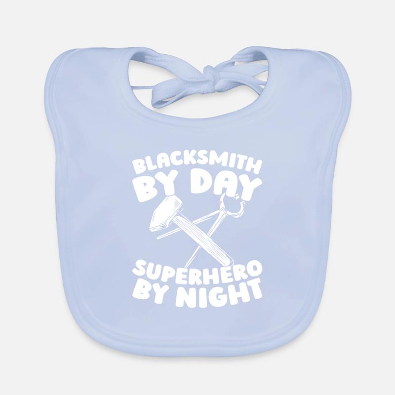 Blacksmith metalworker Organic Baby Bibs
