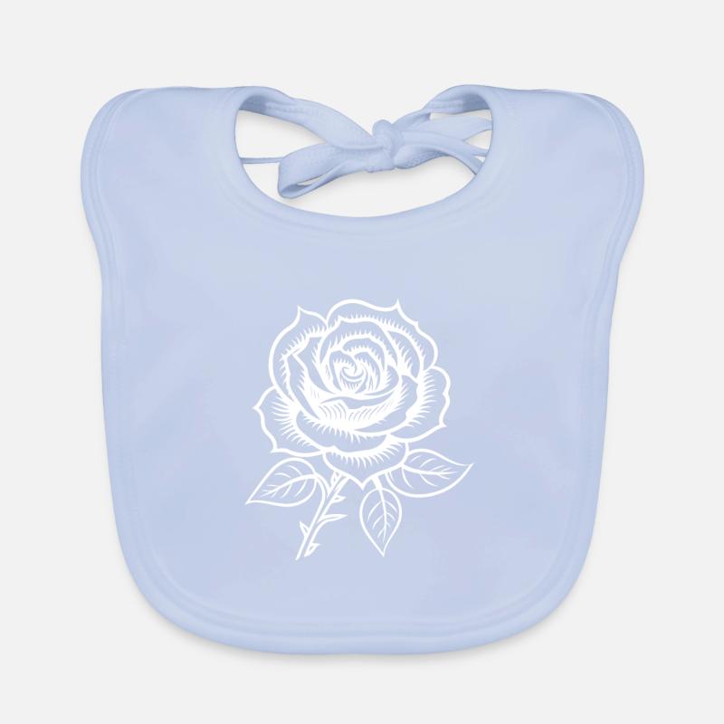 Fleur de rose Bavoir bio Bébé