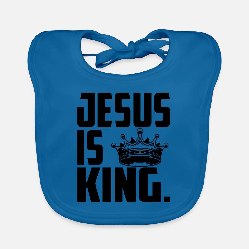Jezus God Christelijke Christus| Kleur veranderbaar Bio-slabbetje voor baby's