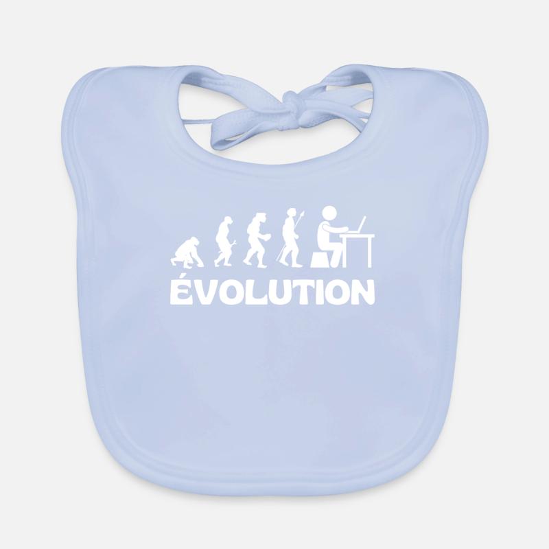 Evolution Geek Évolution Darwin Gaming Jeux Gamer Bavoir bio Bébé