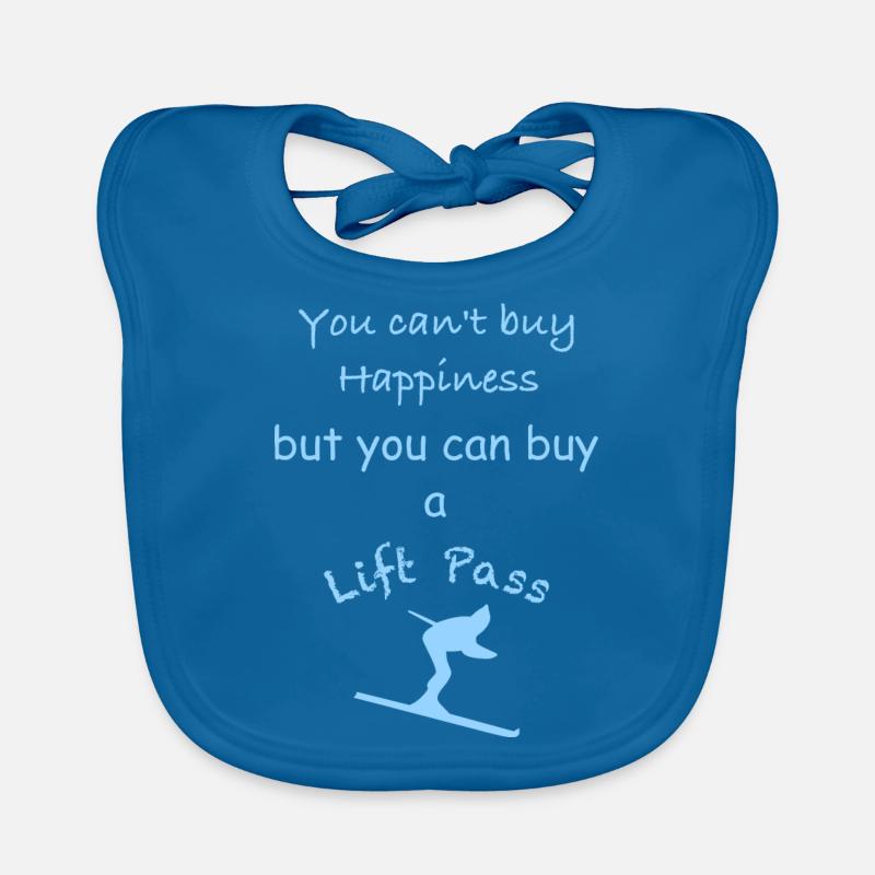 Ski Drive - Blue Organic Baby Bibs