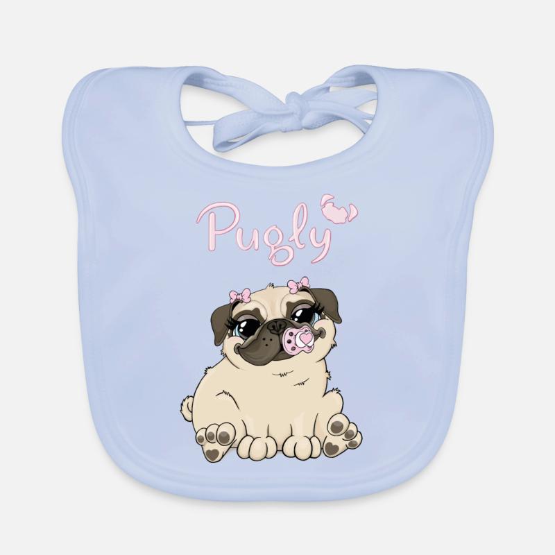 Bella le Pug Bavoir bio Bébé