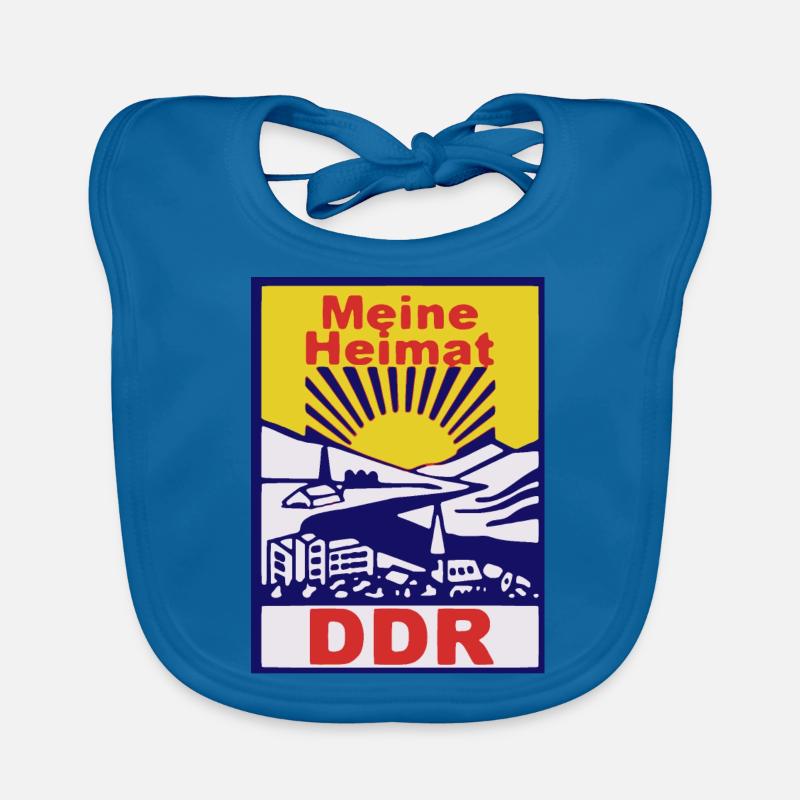 RDA - ma patrie - Bavoir bio Bébé - bleu paon