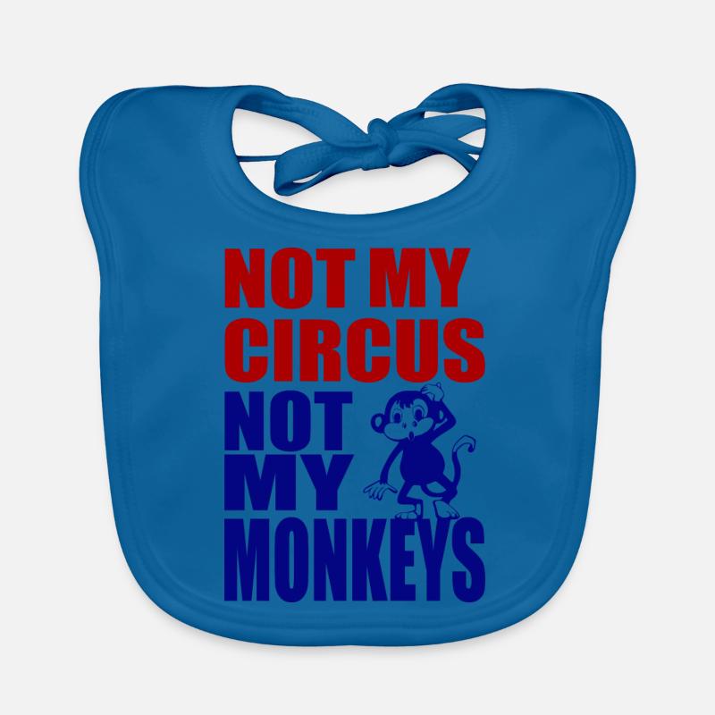 Pas mon cirque pas mes singes 1- Pas mon cirque Bavoir bio Bébé