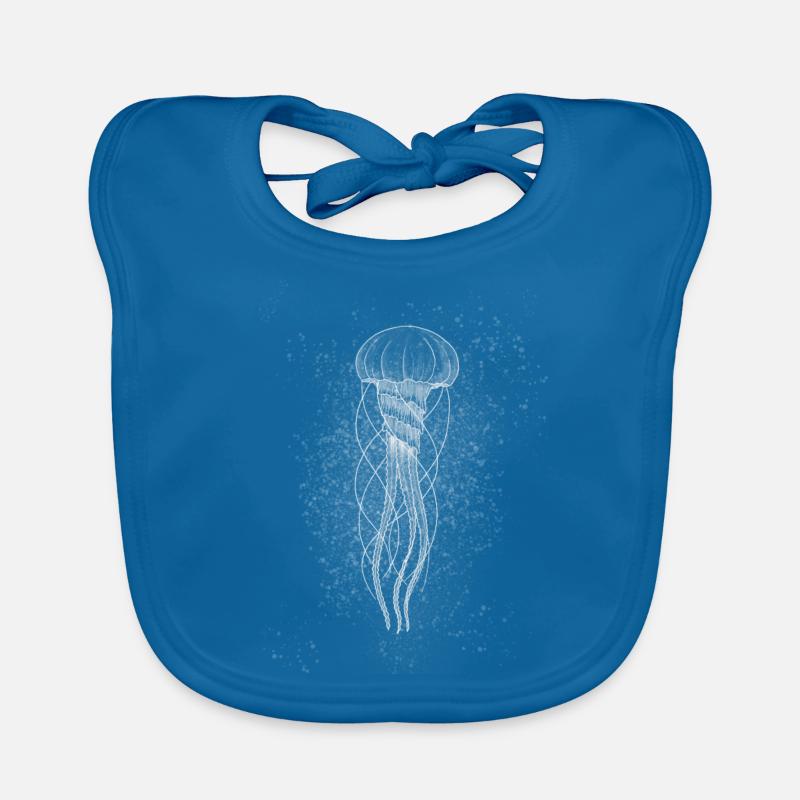 Méduse blanche Bavoir bio Bébé