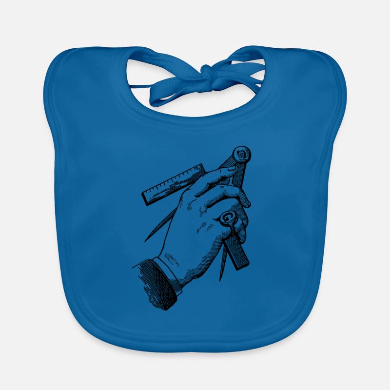 Hand with compass Organic Baby Bibs