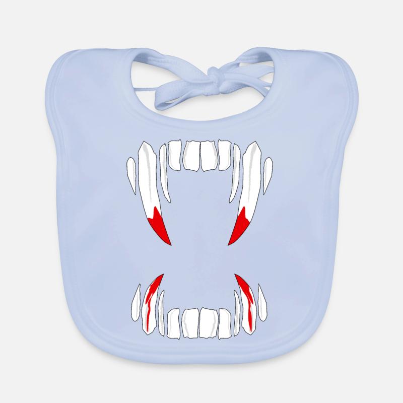Vampire Teeth Teeth Teeth Drakula Organic Baby Bibs