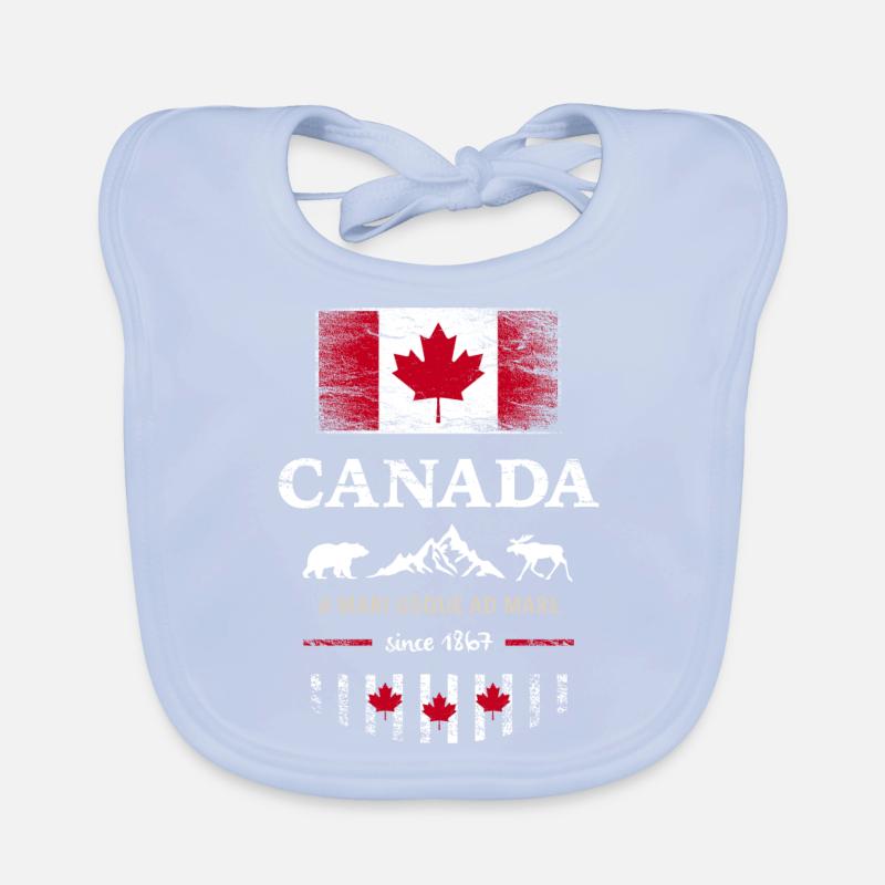 Canada Canada America maple leaf flag flag Organic Baby Bibs
