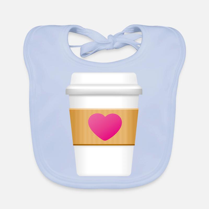 Smiley Coffe Mug Organic Baby Bibs