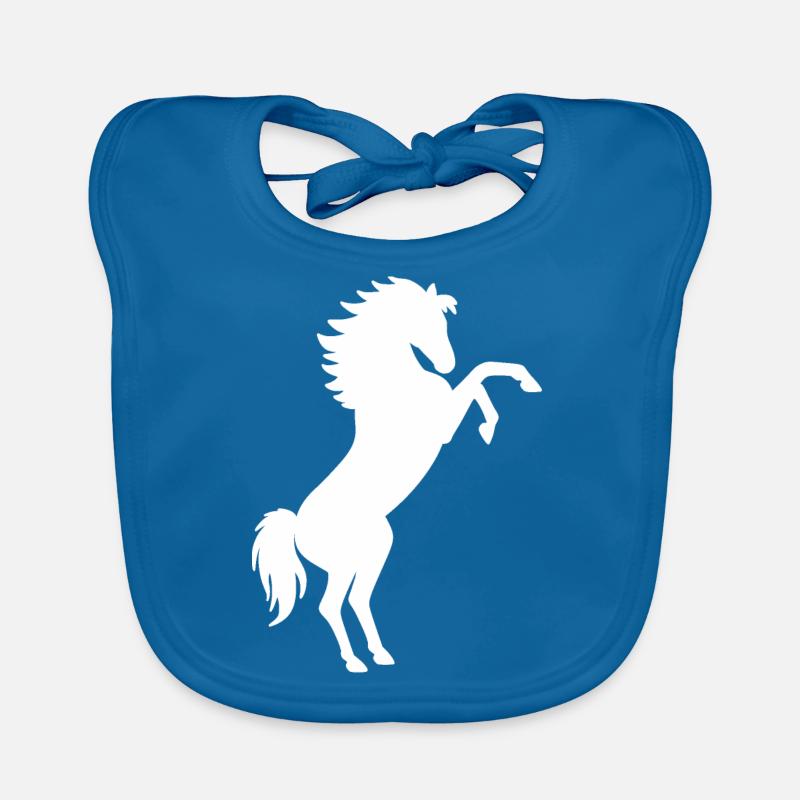 Steigendes Pferd Geschenk - Steigender Schimmel Baby Bio-Lätzchen