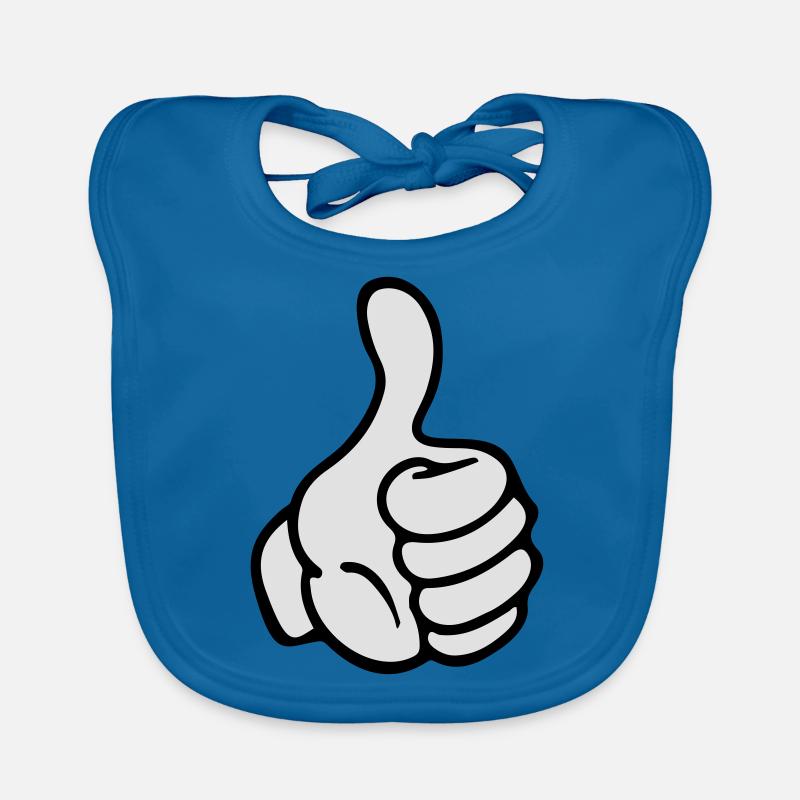 hand comic - Baby Bio-Lätzchen - Pfauenblau