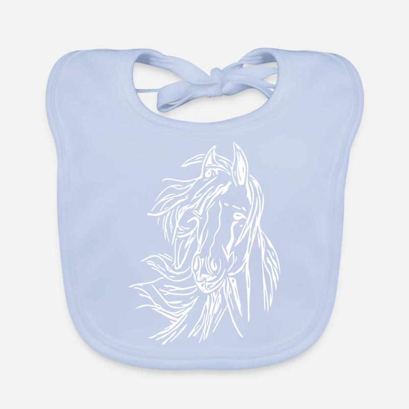 Pferd - Kopf Vector Baby Bio-Lätzchen