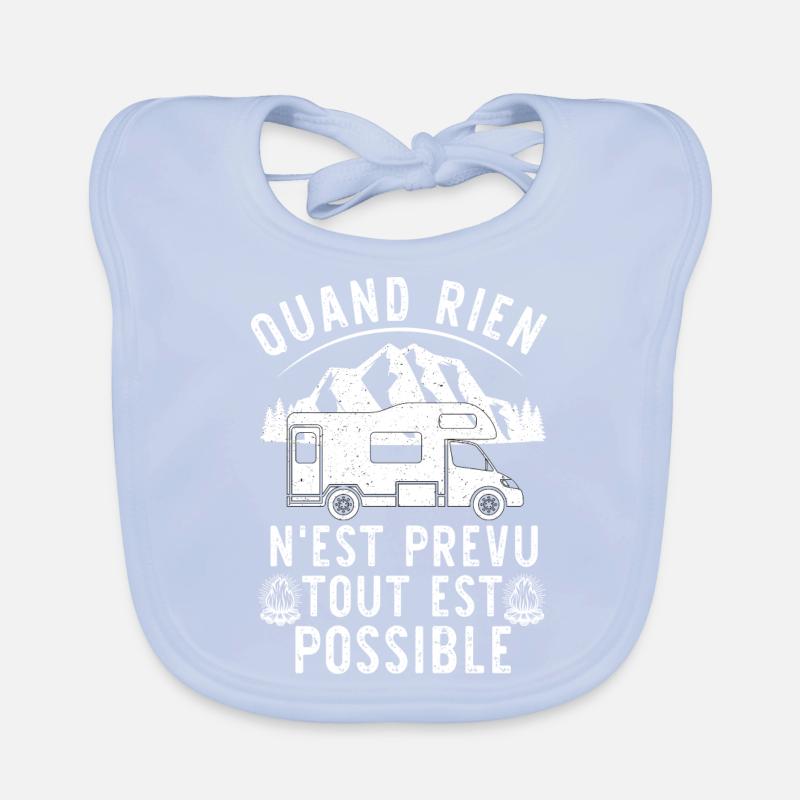 Tout Est Possible Camping-Car Camping Campeur Bavoir bio Bébé