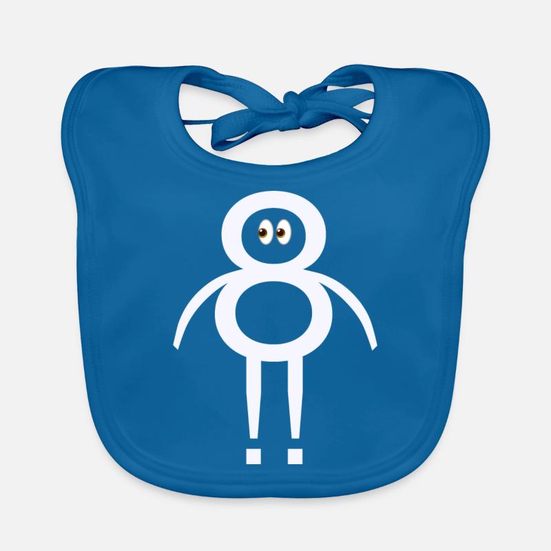 Huit ByRino - Bavoir bio Bébé - bleu paon