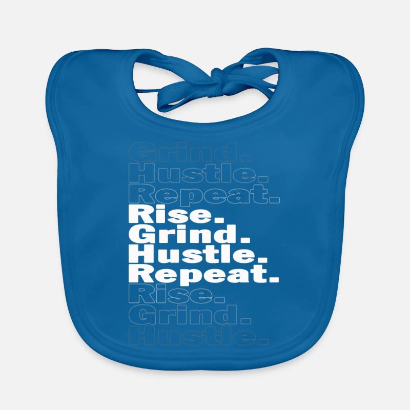 Rise Grind Hustle Repeat Bavoir bio Bébé