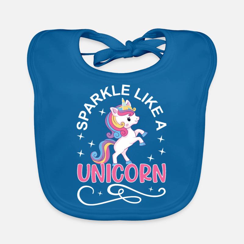 Glitzer wie ein Einhorn Baby Bio-Lätzchen